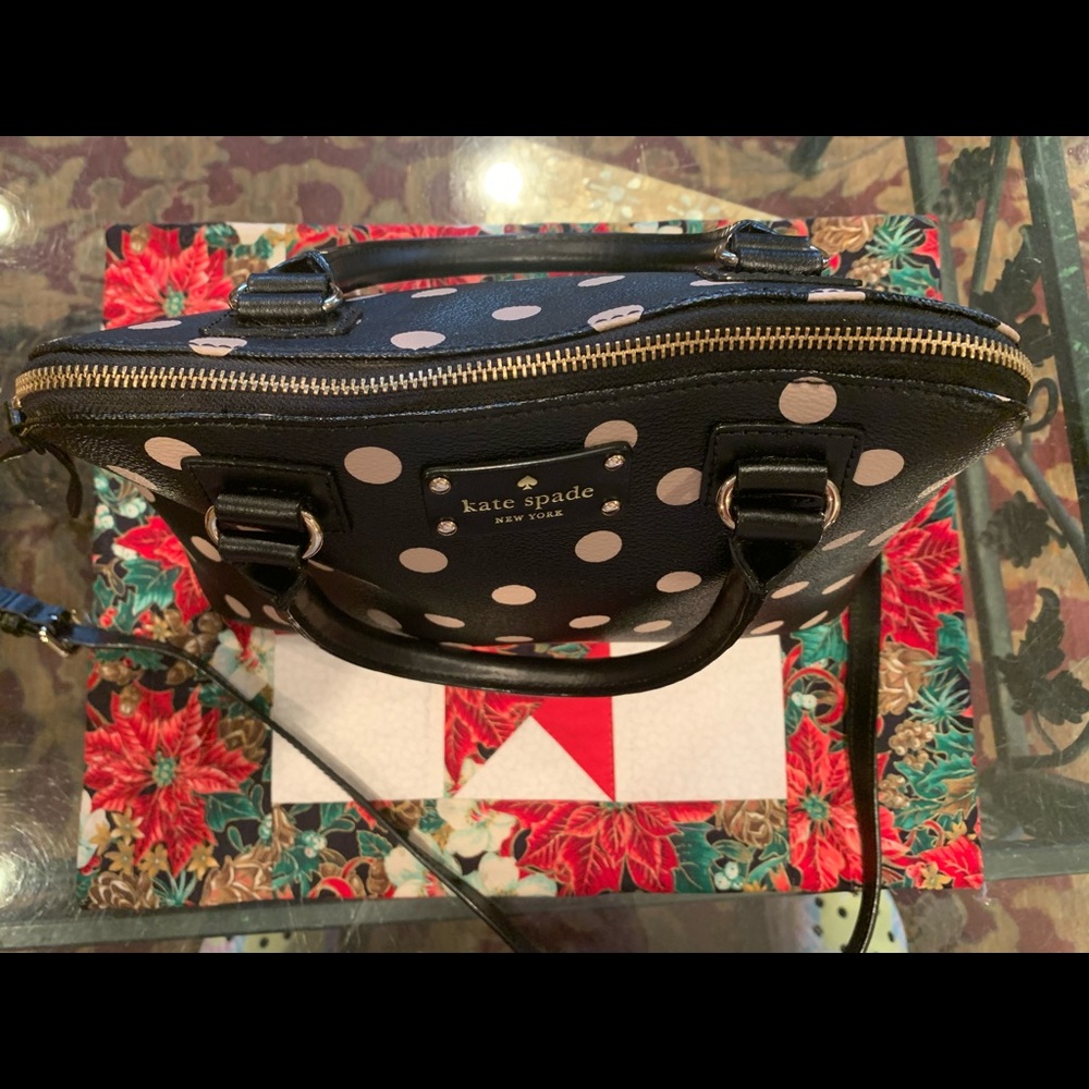 Kate Spade black polka dot purse - Picture 2 of 4